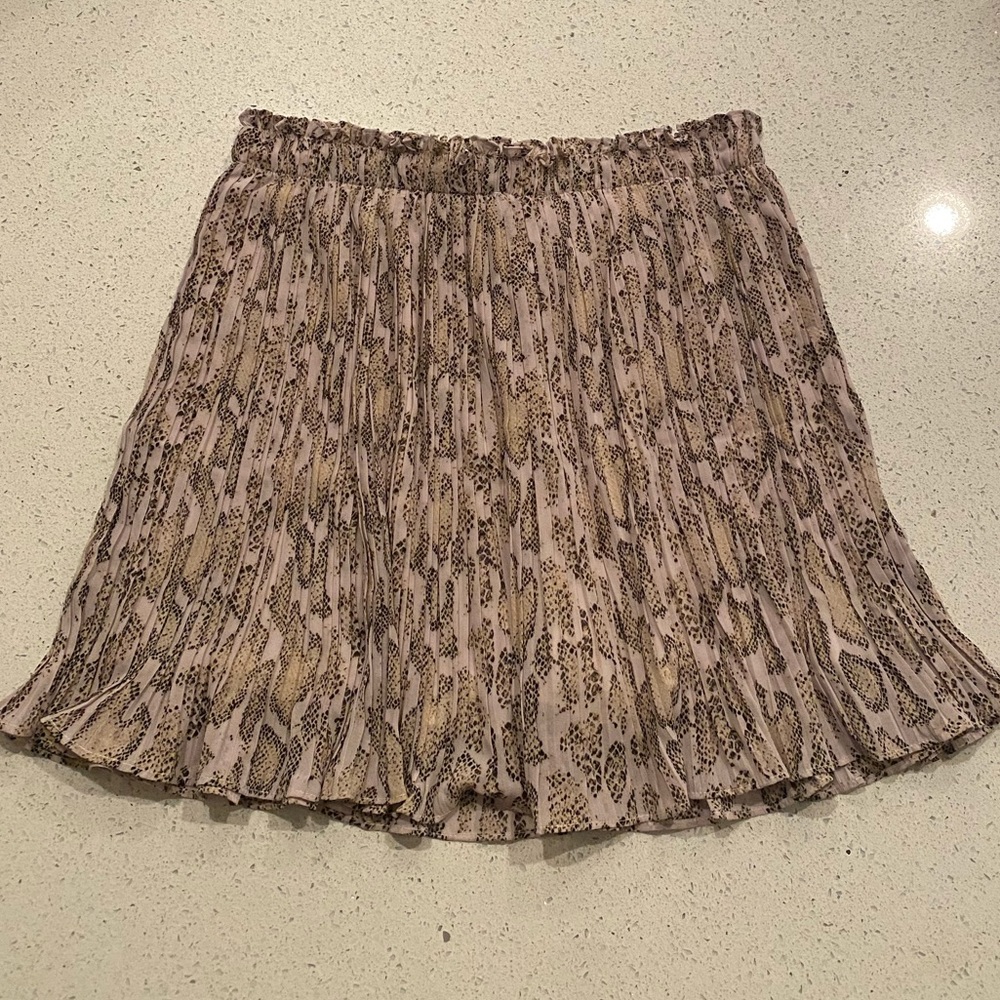 Snakeskin Mini Skirt